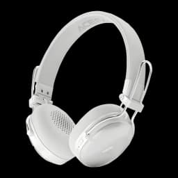 Casque Acefast H7 Réduction de Bruit Active Arceau Bluetooth 5.4 blanc, détail: arceau avec logo, charnières métalliques