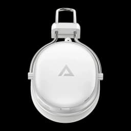 Casque Acefast H7 Réduction de Bruit Active Arceau Bluetooth 5.4, détail: extérieur du pavillon blanc avec logo Acefast