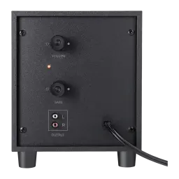 Altavoces Trust Avora 2.1 Subwoofer Activo 9W RMS, panel trasero: mandos de volumen y bajos, salidas L/R y LED rojo
