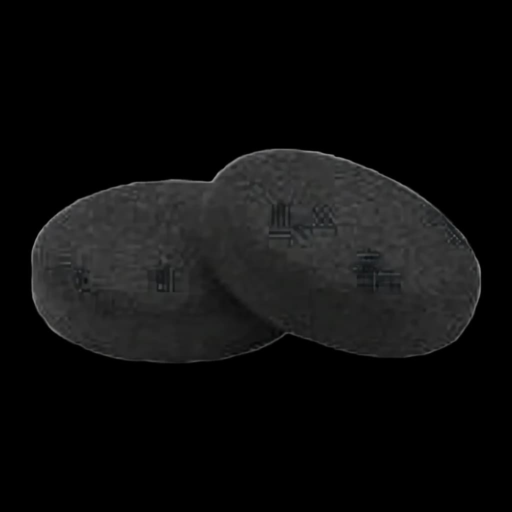 Almohadillas para auriculares Jabra Evolve 20-65 Espuma, detalle: par de almohadillas negras de espuma con textura de tela