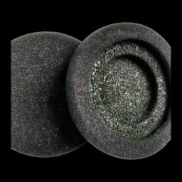 Almohadillas para auriculares Jabra Evolve 20-65 Espuma, vista trasera: interior circular y textura de espuma negra visibles
