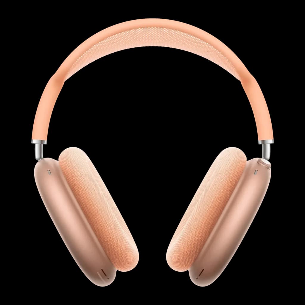Auscultadores Apple AirPods Max 2 Cancelamento de Ruído Banda Bluetooth 5.3 laranja, vista frontal: almofadas e banda