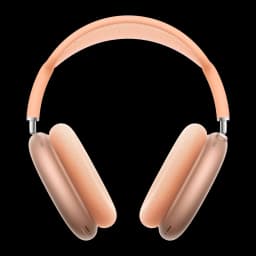 Auscultadores Apple AirPods Max 2 Cancelamento de Ruído Banda Bluetooth 5.3 laranja, vista frontal: almofadas e banda
