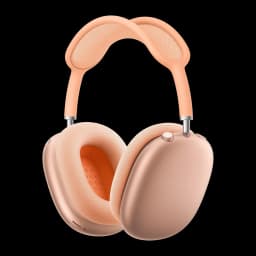 Auscultadores Apple AirPods Max 2 Cancelamento de Ruído Banda Bluetooth 5.3 laranja, detalhe: almofada aberta mostra
