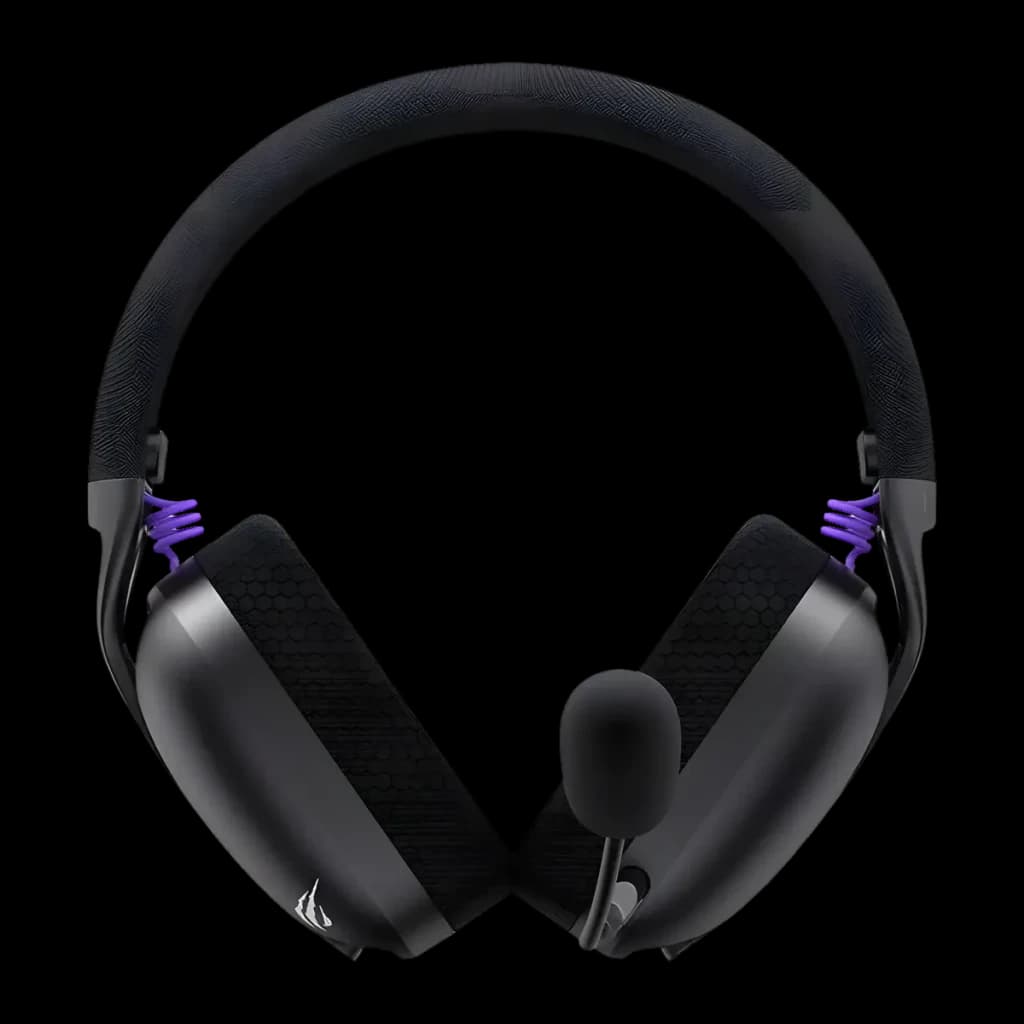 Casque Gaming Havit Fuxi-H3 Plus Sans Fil Microphone Amovible, détail avant: arceau texturé, coussinets hexagonaux