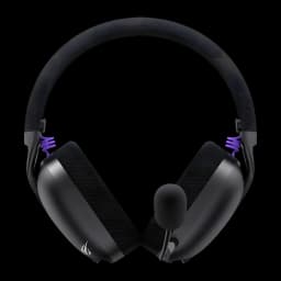 Casque Gaming Havit Fuxi-H3 Plus Sans Fil Microphone Amovible, détail avant: arceau texturé, coussinets hexagonaux