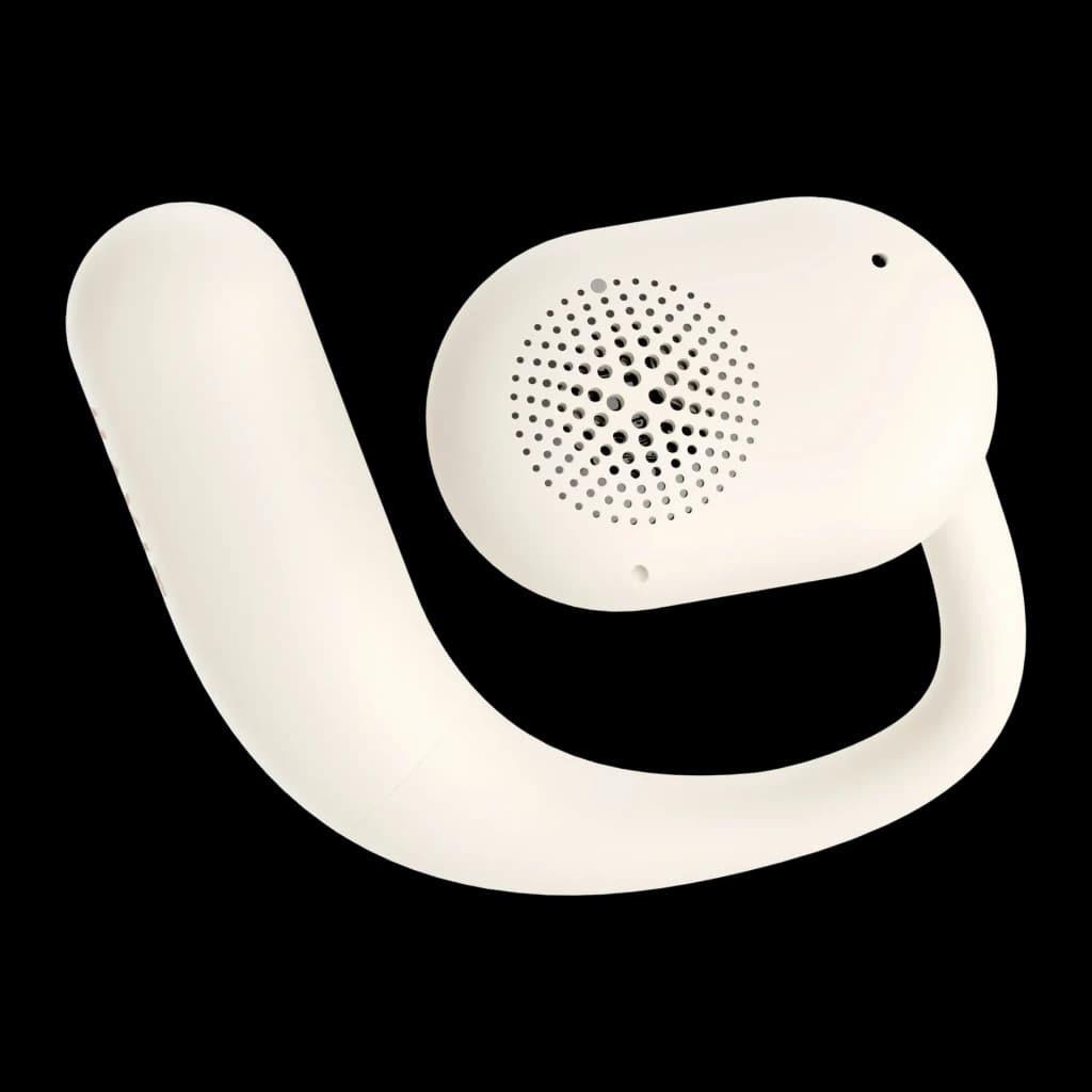 Auriculares Havit OWS914 Open-Ear TWS Bluetooth 5.3 21h con estuche IPX5, vista frontal: auricular individual blanco