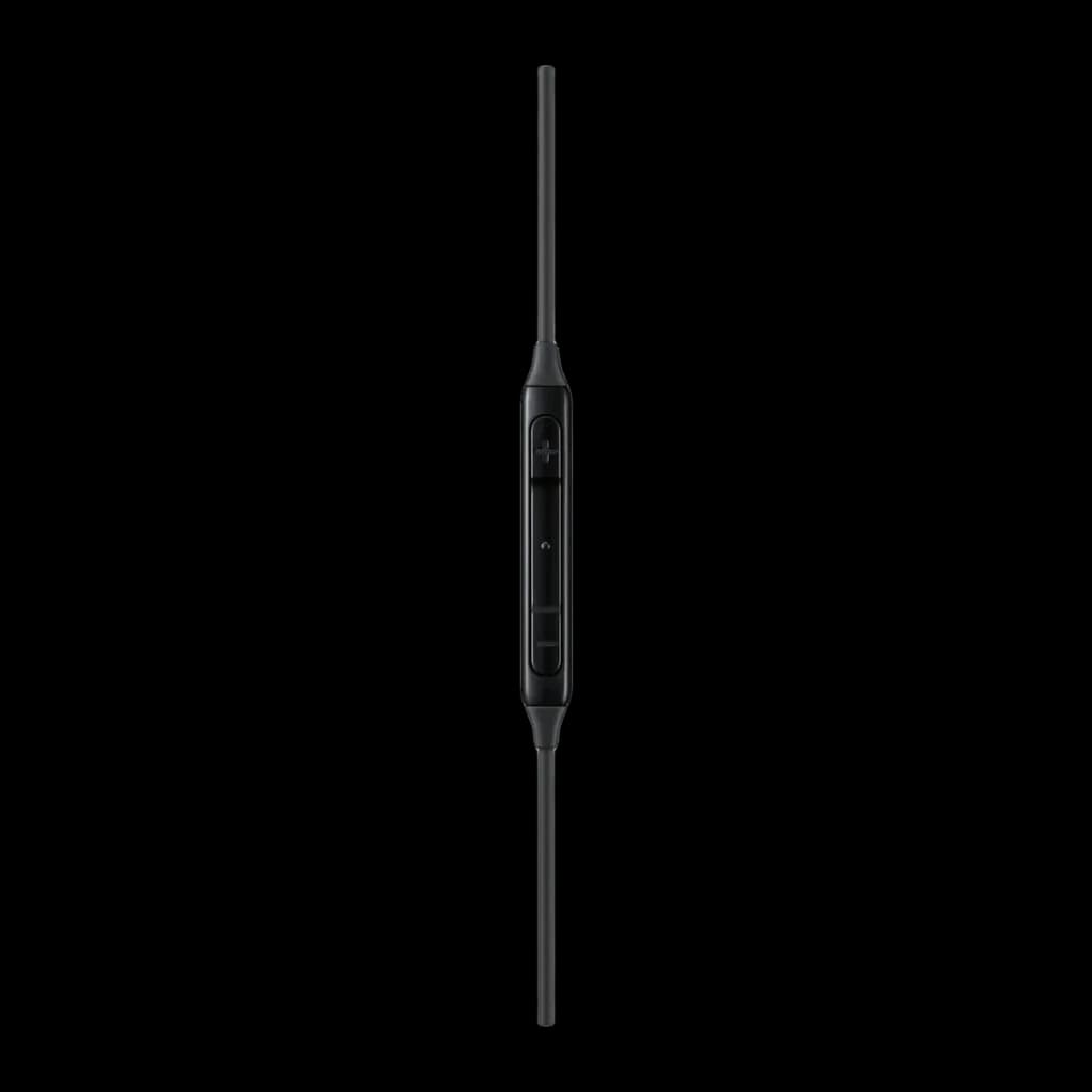 Auriculares Samsung EO-IC100B In-Ear USB-C, mando inline: control de volumen y micrófono en negro sobre fondo oscuro