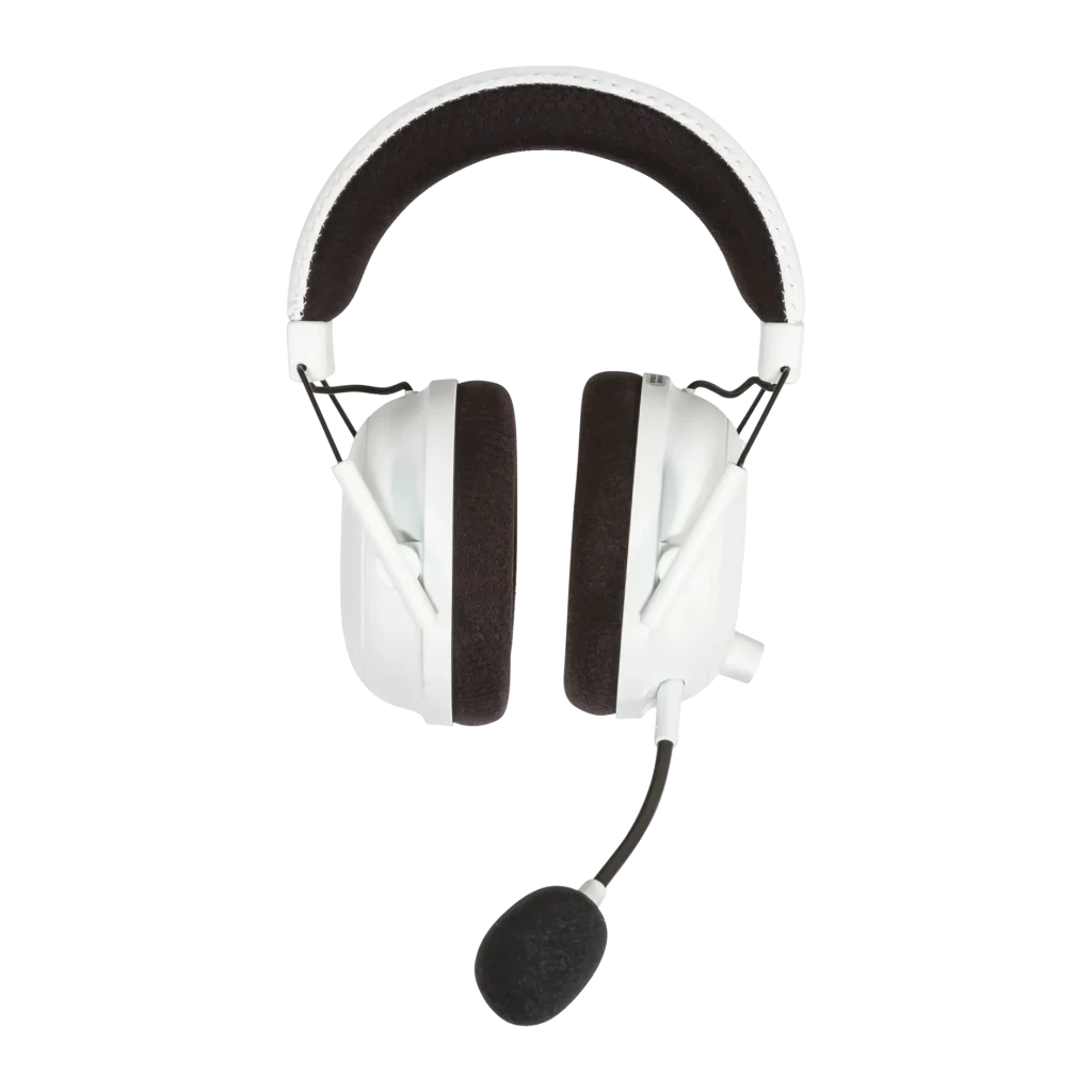 Auriculares Gaming Razer BlackShark V2 Pro for Xbox Inalámbrico, detalle frontal: almohadillas negras, arco acolchado
