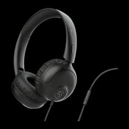 Auriculares JLab Audio Studio 2 Wired On-Ear Diadema On-Ear Jack 3,5mm negro, vista lateral: diadema, almohadillas y cable