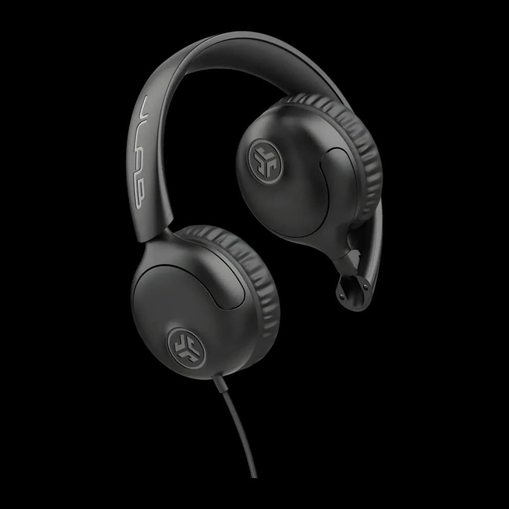 Auriculares JLab Audio Studio 2 Wired On-Ear Diadema On-Ear Jack 3,5mm, vista lateral: diadema, almohadillas y logo JLab