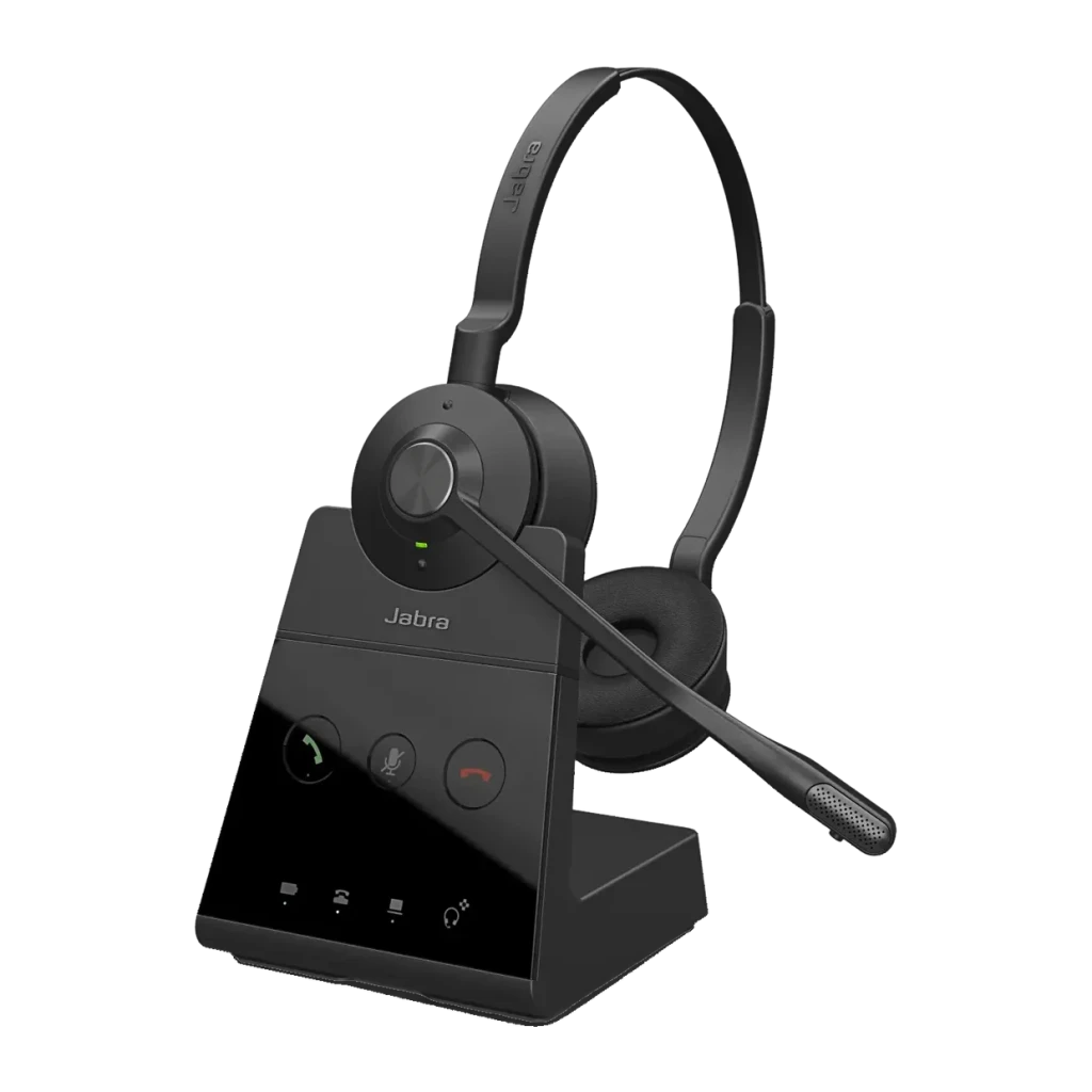Auriculares Jabra Engage 65 Stereo inalámbricos con diadema y 13 horas de autonomía para oficina en color negro