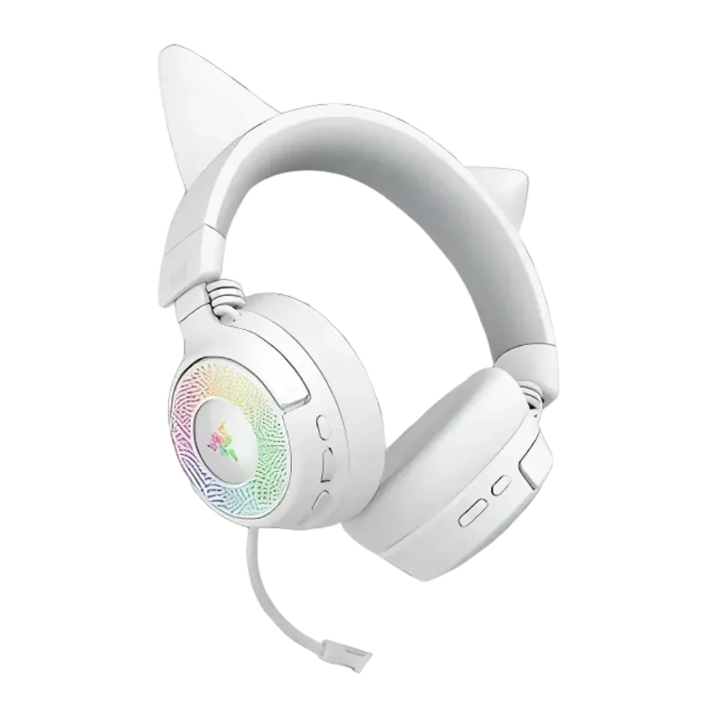 Auriculares Gaming Razer Kraken Kitty V3 Pro Inalámbricos con Micrófono Boom RGB en Blanco