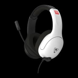 Casque Gaming Turtle Beach Airlite Fit Microphone Boom avec Mute, vue latérale: casque blanc et noir avec micro boom