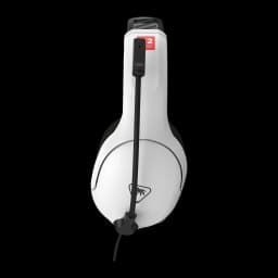 Casque Gaming Turtle Beach Airlite Fit Microphone Boom avec Mute, vue latérale: coque blanche avec micro boom flexible noir