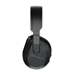 Casque Gaming Turtle Beach Stealth 600 Gen 3 PS Sans Fil, vue latérale: coque droite avec logo et LED verte visible