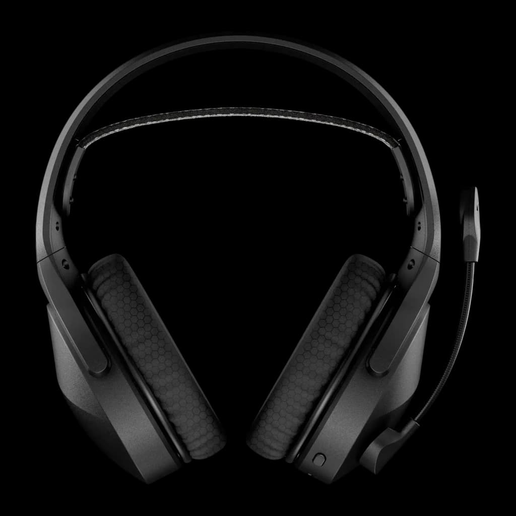 Auriculares Gaming HyperX Cloud Jet Inalámbrico Con Micrófono, vista frontal: almohadillas hexagonales, diadema acolchada