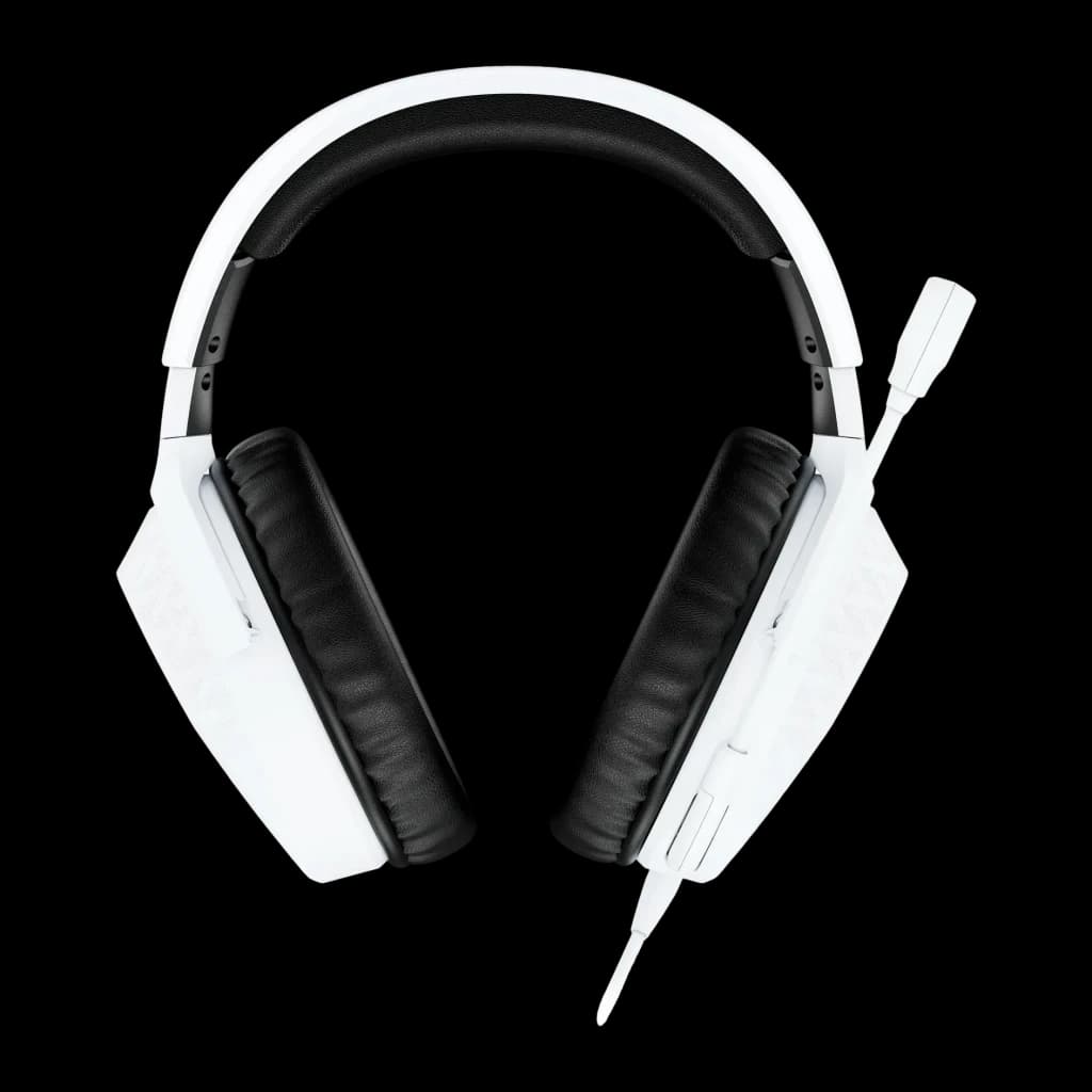 Auriculares Gaming HyperX Cloud Stinger 3 con Micrófono PC/PS5/Switch/Móvil, vista frontal: cuerpo blanco, almohadillas