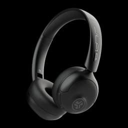 Auriculares JLab Audio Studio 2 Wireless Diadema On-Ear Bluetooth 5.4 negro, vista frontal: diadema con logo JLab