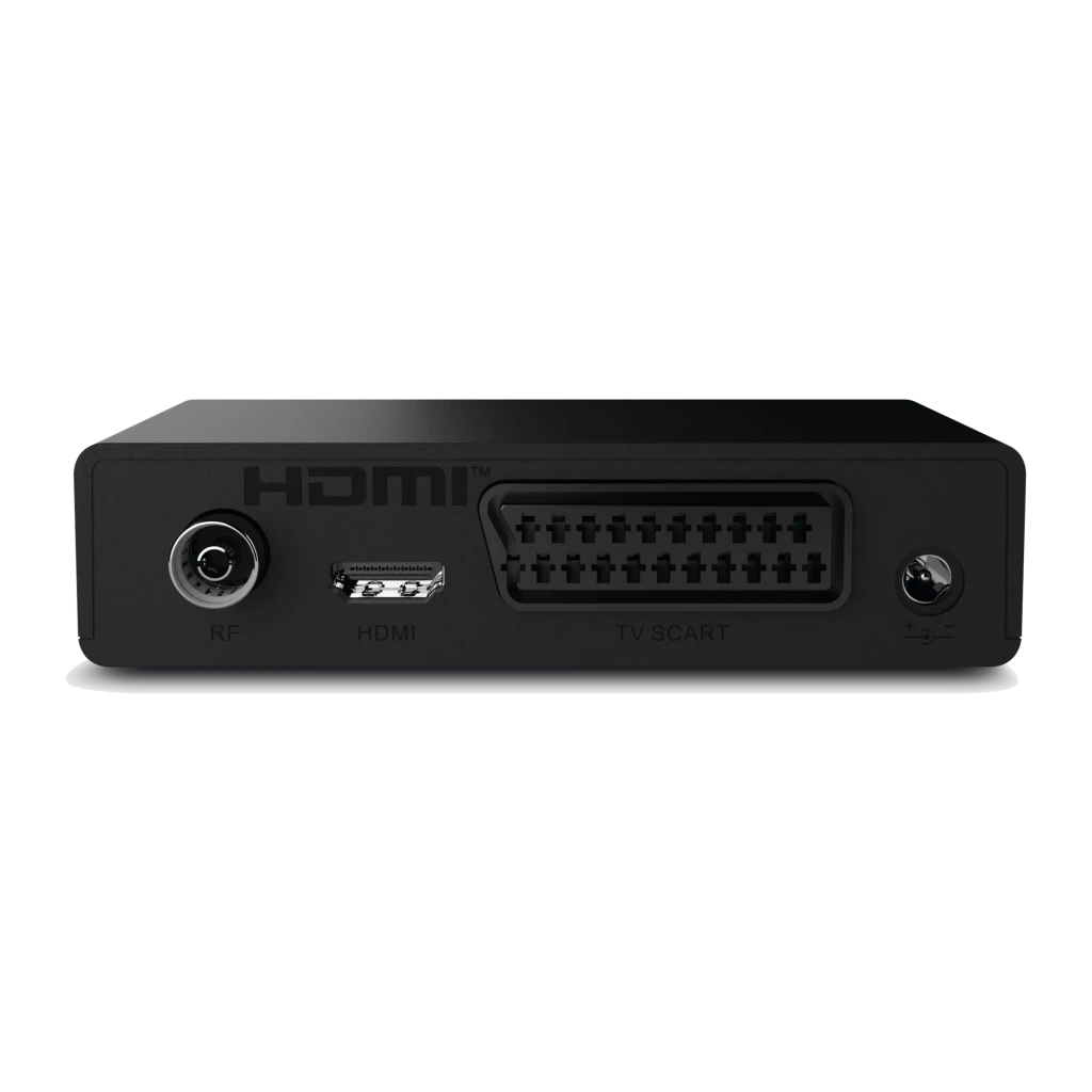 Receptor TechniSat DIGIT HD-T 225 HD TDT DVB-T2 HDMI USB, vista trasera: puertos RF, HDMI, TV SCART y conector