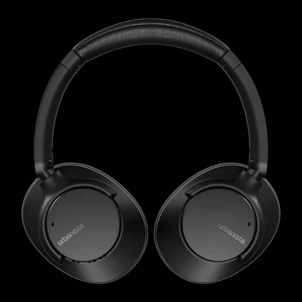 Auriculares Urbanista Valencia Cancelación de Ruido Diadema Bluetooth 5.3, vista frontal: diadema acolchada y cups negros