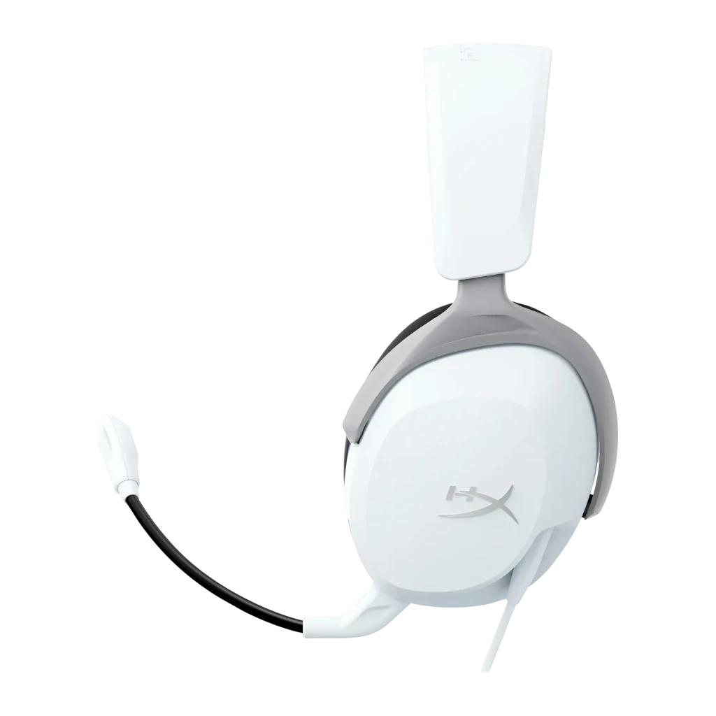 Auriculares Gaming HyperX Cloud Stinger 2 Core Micrófono Boom, vista lateral: logo HX en auricular derecho y micrófono boom