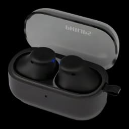 Auriculares Philips TAT2149 TWS Bluetooth 5.4 6h + 8h estojo Multiponto, detalhe: estojo aberto com auriculares pretos