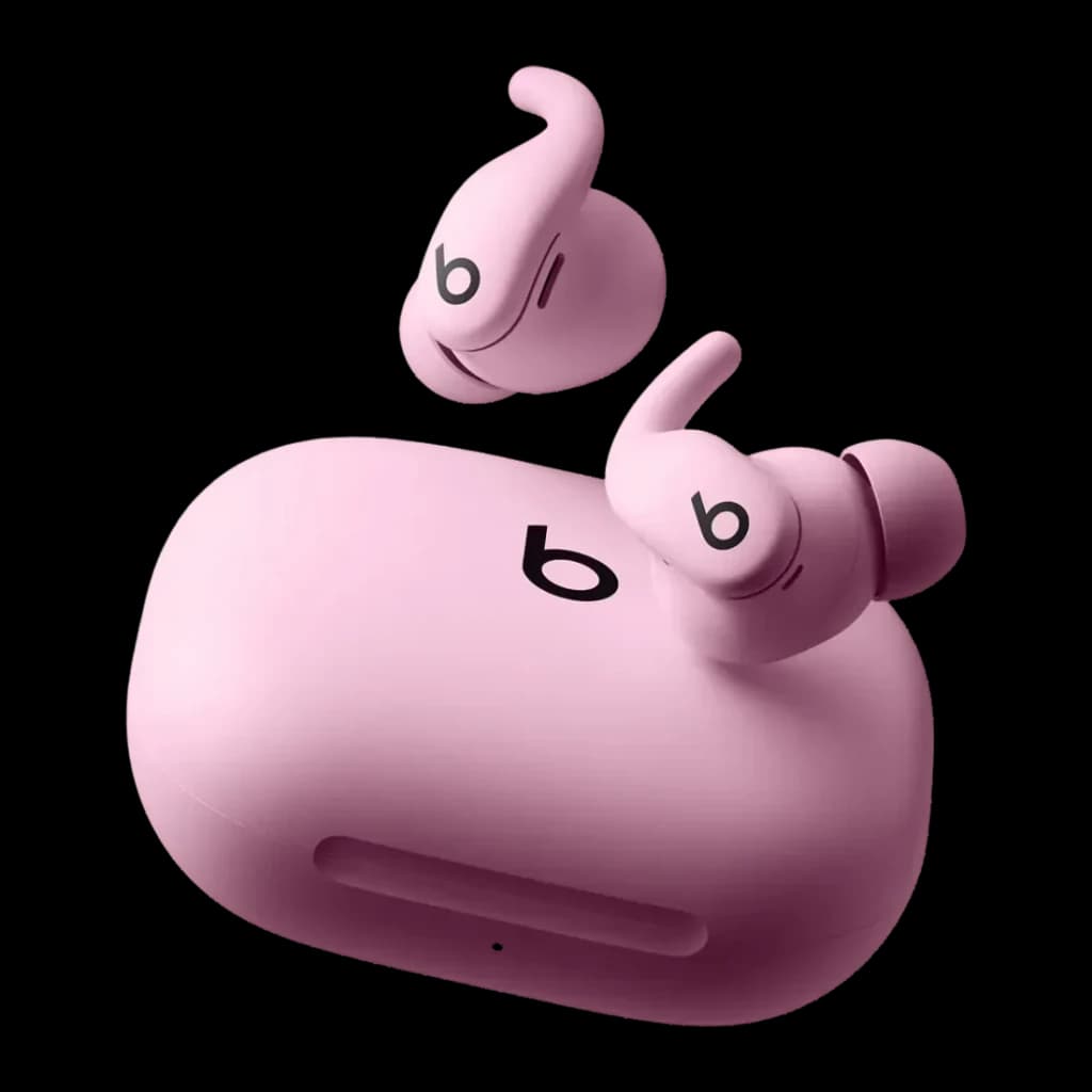 Écouteurs Beats Powerbeats Fit Réduction de Bruit Active Intra-Auriculaires Bluetooth rose, détail: boîtier ouvert