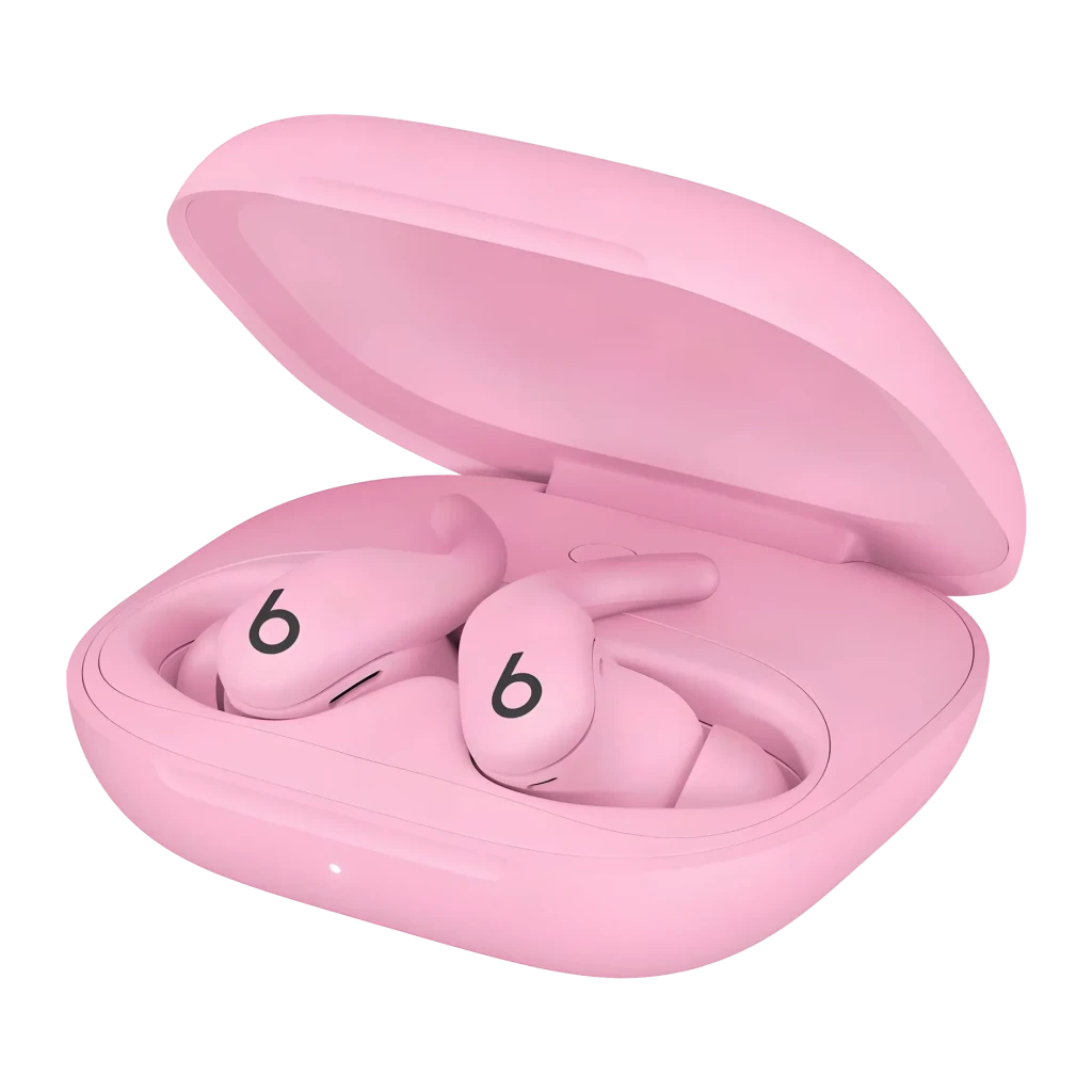 Écouteurs Beats Powerbeats Fit Réduction de Bruit Active Intra-Auriculaires Bluetooth rose, détail: boîtier ouvert