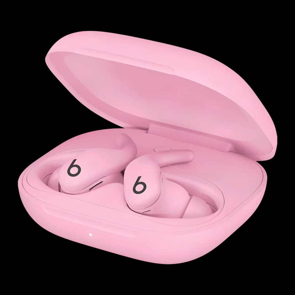 Écouteurs Beats Powerbeats Fit Réduction de Bruit Active Intra-Auriculaires Bluetooth rose, détail: boîtier ouvert