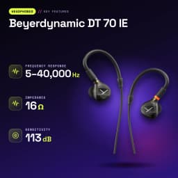 Écouteurs Beyerdynamic DT 70 IE In-Ear Jack 3,5 mm - caractéristiques
