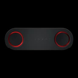 Altavoz portátil LG XBoom Bounce by will.i.am 2.1 IP67 40W 30h Bluetooth 5.3, vista superior: dos altavoces con anillos LED