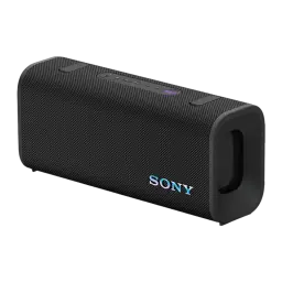 Enceinte portable Sony ULT Field 3 IP67 27W 24h Bluetooth 5.2 noire, vue en perspective: grille textile, poignée latérale