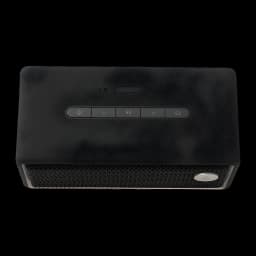 Altavoz Edifier ES60 34W 9h Bluetooth 5.4 negro, vista superior: panel de control con 5 botones y rejilla frontal