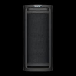 Enceinte de fête Sony ULT Tower 9 SRS-ULT900 148W Bluetooth 5.3, vue de face: grille textile noire et logo Sony illuminé