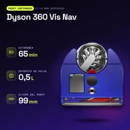 Robot aspirador Dyson 360 Vis Nav Sensor de infravermelhos 65min - características
