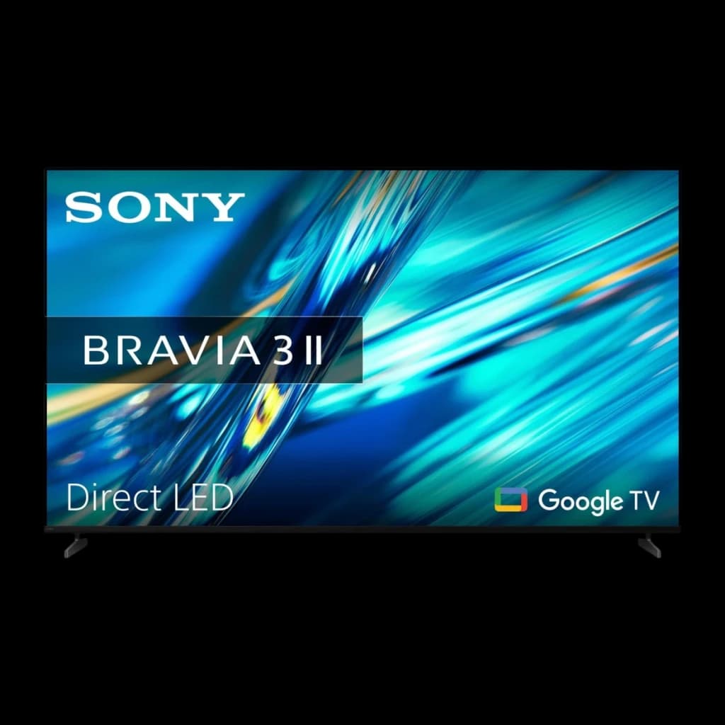 TV Sony BRAVIA 3 65 pulgadas 120Hz HDMI 2.1 LCD 4K Ultra HD Negro K-65XR35M2PB, vista frontal: pantalla encendida con logos