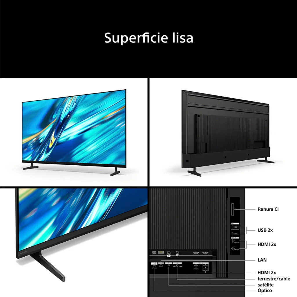 TV Sony BRAVIA 3 65 pulgadas 120Hz HDMI 2.1 LCD 4K Ultra HD Negro K-65XR35M2PB, composición: frontal, trasera, lateral