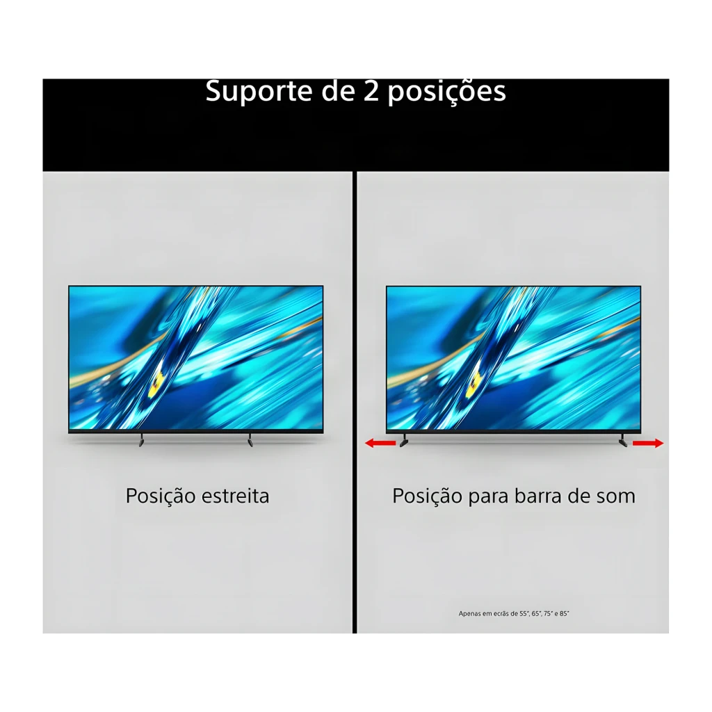 TV Sony BRAVIA 3 65 pulgadas 120Hz HDMI 2.1 LCD 4K Ultra HD Negro K-65XR35M2PB, soporte 2 posiciones: estrecha y para barra