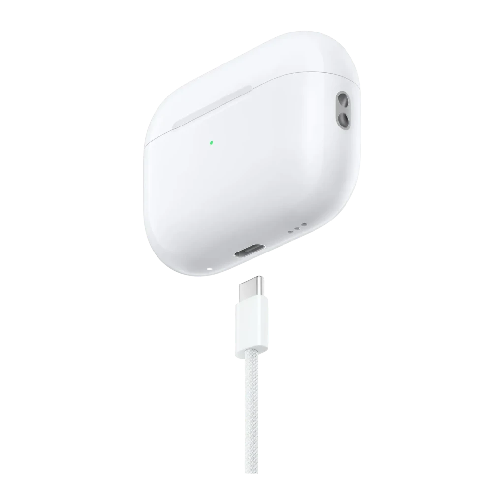 Auriculares Apple AirPods Pro (2ª generación) Cancelación de Ruido TWS, vista trasera: estuche blanco cerrado con puerto