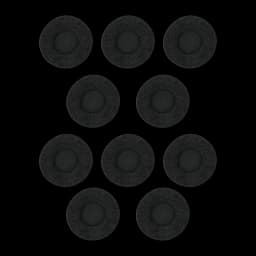 Almohadillas de repuesto Jabra Biz 2300 Espuma talla L Pack 10 unidades, vista frontal: 10 almohadillas negras circulares