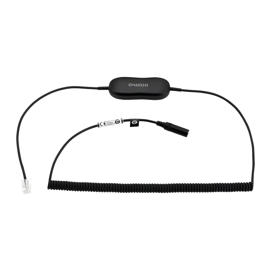 Cable de auriculares Jabra GN 1200 Smart Cord para teléfono de escritorio con conector Jack 3,5 mm y longitud de 2 m