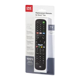 Mando a distancia One for All URC4912 Infrarrojo (IR) Sony TV, contenido de la caja: mando negro en blíster con texto 100%