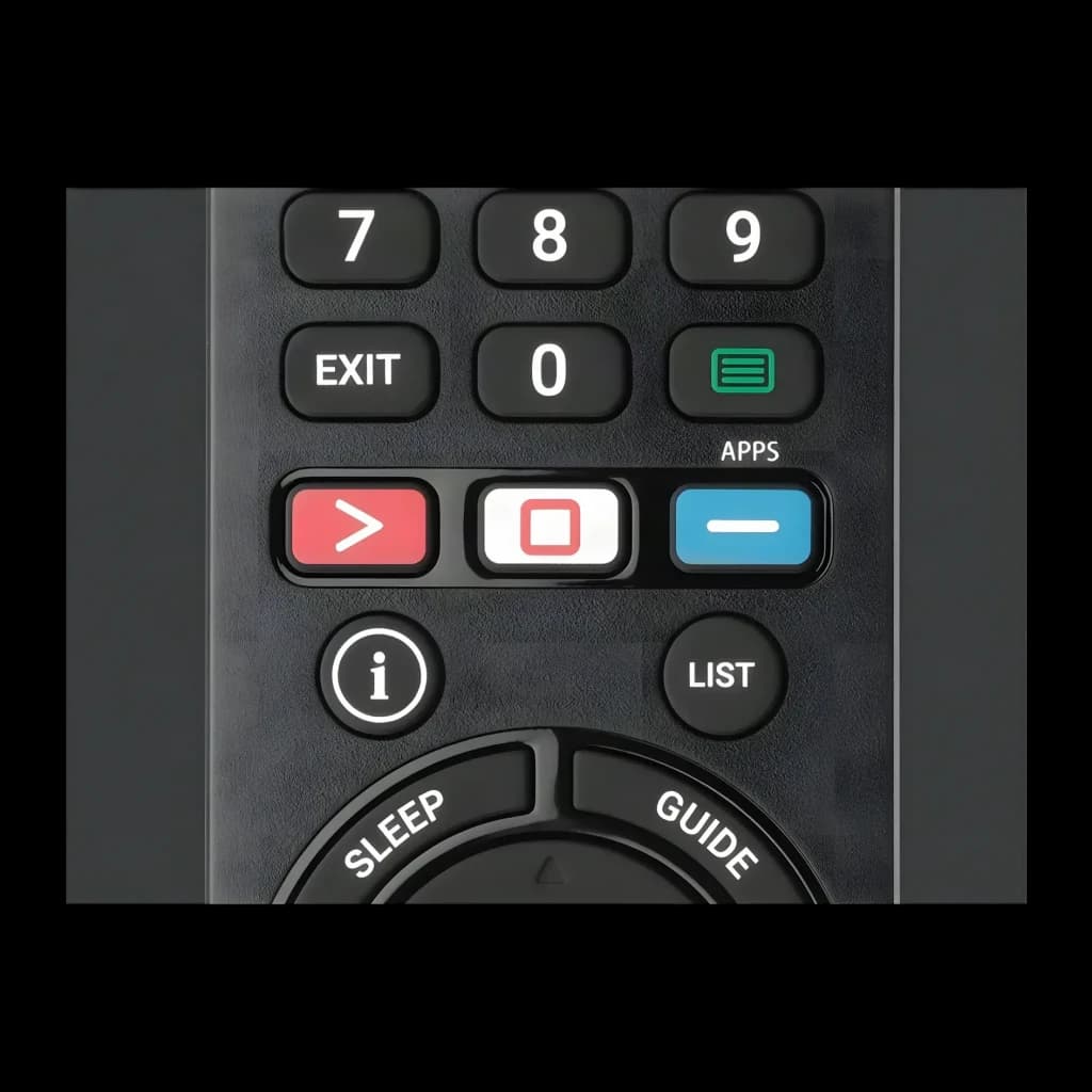 Mando a distancia One for All URC4912 Infrarrojo (IR) Sony TV, detalle: botones numéricos, EXIT, APPS, teclas de color rojo