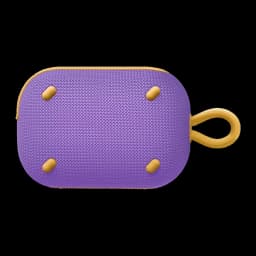 Enceinte portable Soundcore Select 4 Go IP67 5W 20h Pourpre, vue arrière: tissu pourpre avec quatre pieds en caoutchouc