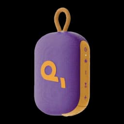Enceinte portable Soundcore Select 4 Go IP67 5W 20h Pourpre, détail: logo Soundcore et boutons latéraux orange visibles