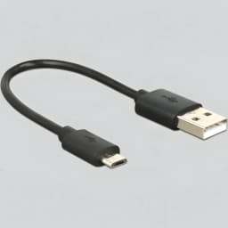Extracteur audio Delock 63333 4K 60Hz HDMI + TOSLINK + Jack 3,5mm, en utilisation: câble USB-A vers Micro-USB noir court