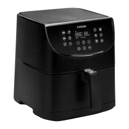 Fritadeira de ar Cosori Smart 5,5L 1700W 11 programas Preto CS158-AF, vista em ângulo: painel tátil com display digital