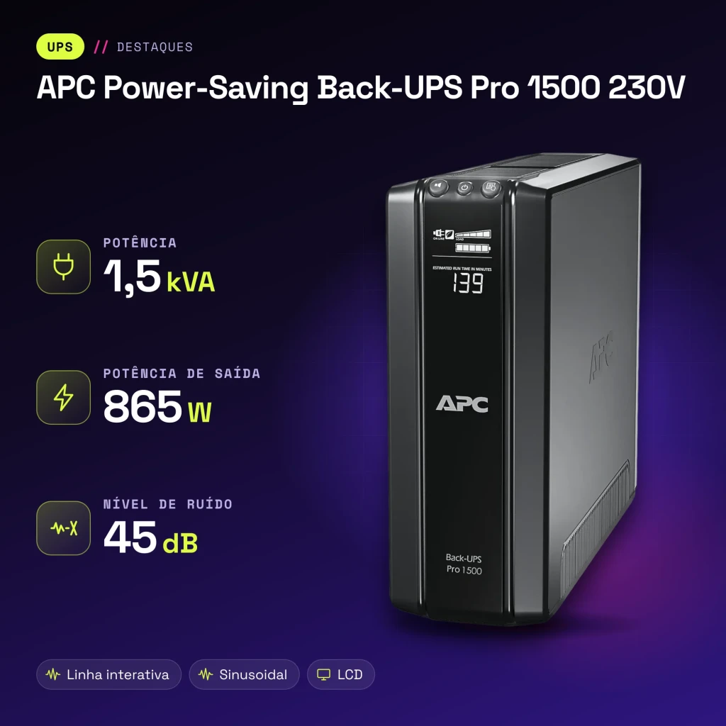 SAI APC Power-Saving Back-UPS Pro 1500 230V Línea Interactiva 1500VA Negro - características