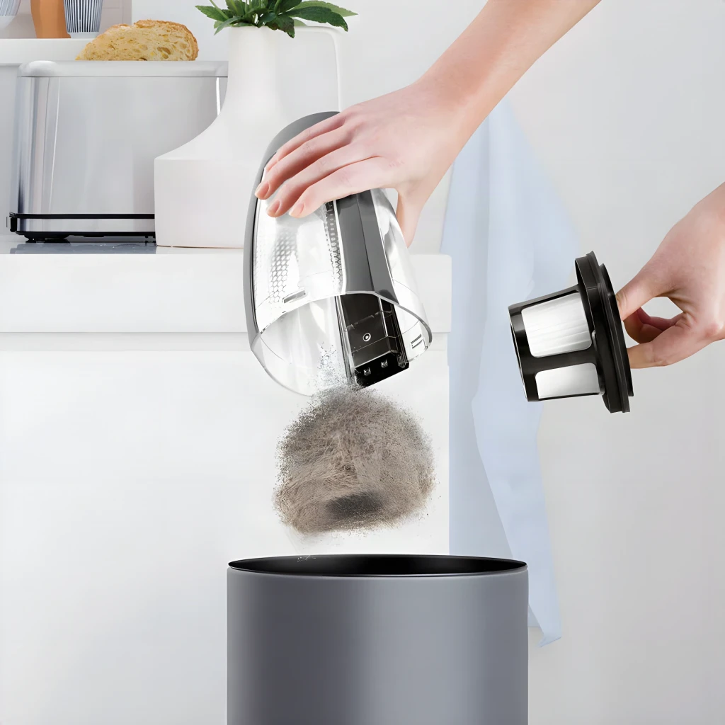 Aspirateur à main BISSELL Pet Hair Eraser 2278N Noir Sans Fil 80W 18min, vidage: réservoir transparent renversé au-dessus